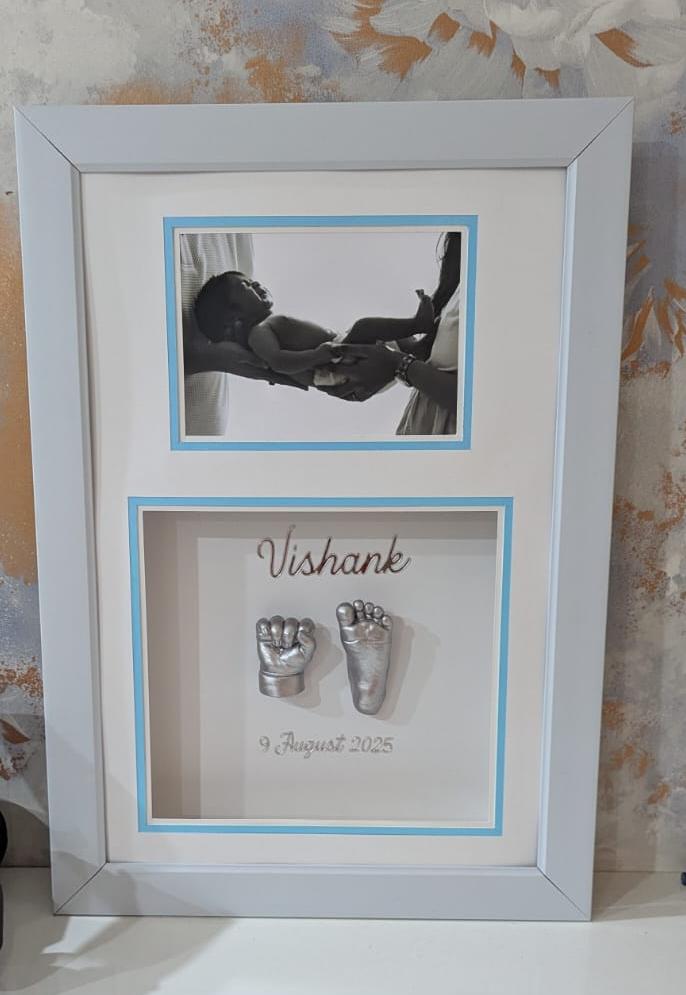 3D baby hand and foot casting in silver finish Gurgaon