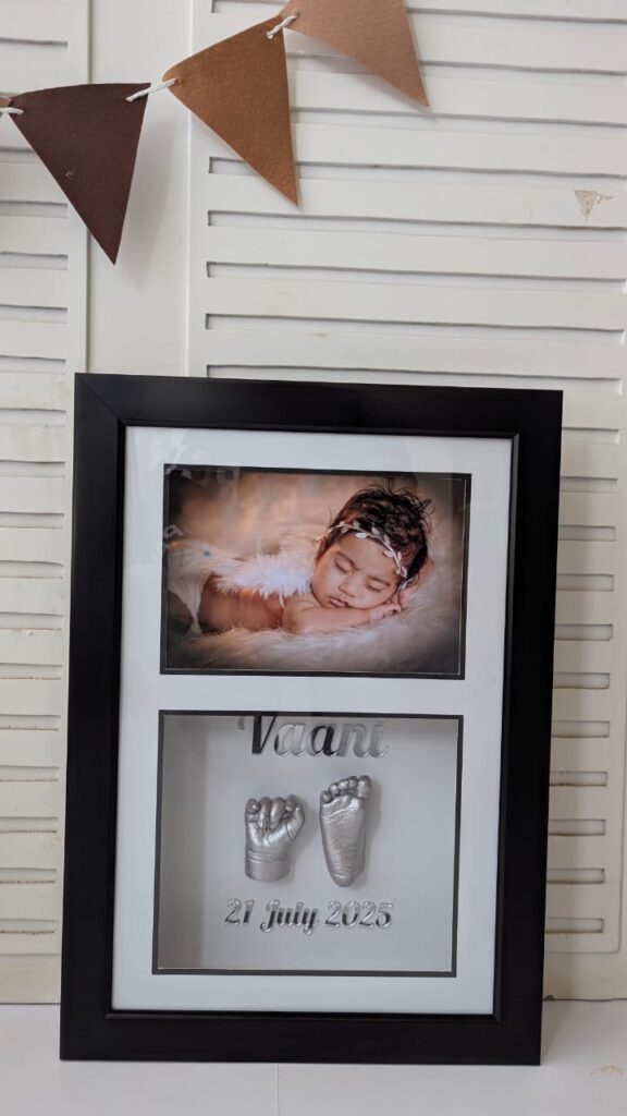 3D baby hand and foot casting in silver finish Gurgaon